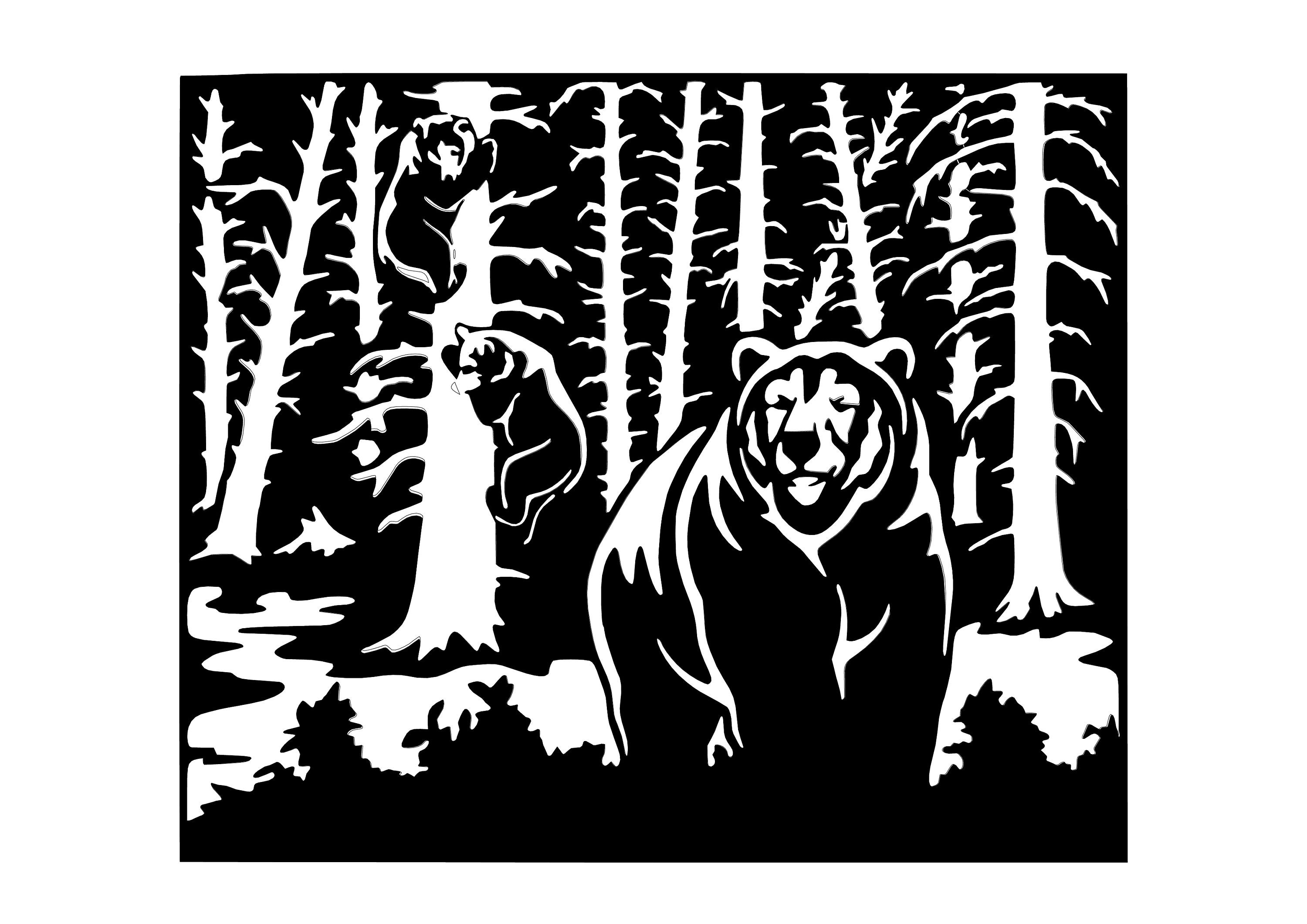 sale【ART】三行書(掛軸) Three Crosses SVG DXF EPS, Cuttable Cross, Laser Cut File