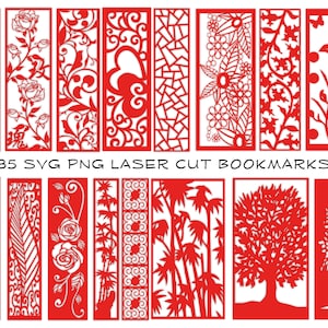 185 SVG PNG Bookmark Bundle Art Decor Pattern Laser Cut Engrave Cricut Machine File