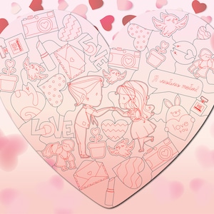 Hart puzzel jongen meisje puzzel Svg Dxf laser houtsnede dikte 3 mm