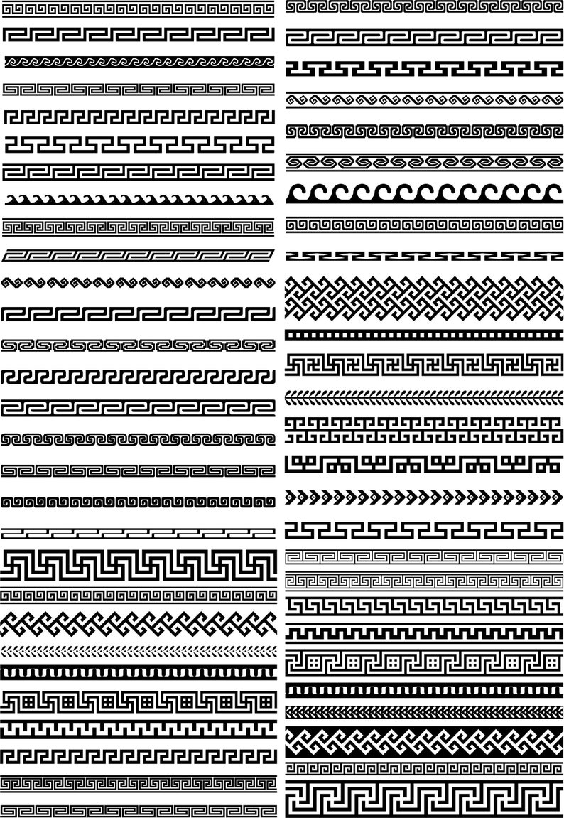 Greek Floral Border SVG Bundle – Laser Cut & Engrave Decor Frames ...