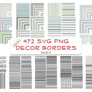 472 Svg Png Bundle Borders Frame Text Monogram Dividers Frames Art Decor Label Laser Cut Engrave