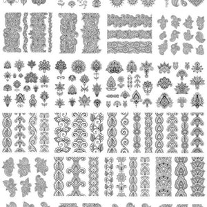Vintage-Dekor-Elemente Hochzeitskarte Individuelle Vorlage Dekor SVG PNGs Cnc Laser Cut Gravur Vektor-Datei