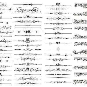 Monogram Divider 740 Svg Png Bundle Borders Frame Text Monogram Dividers Frames Art ...