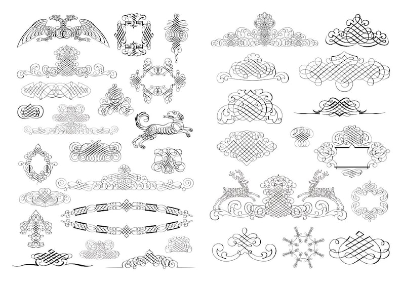 472 SVG Assorty Decor Frames Patterns Bundle Cnc Laser Cut Etsy