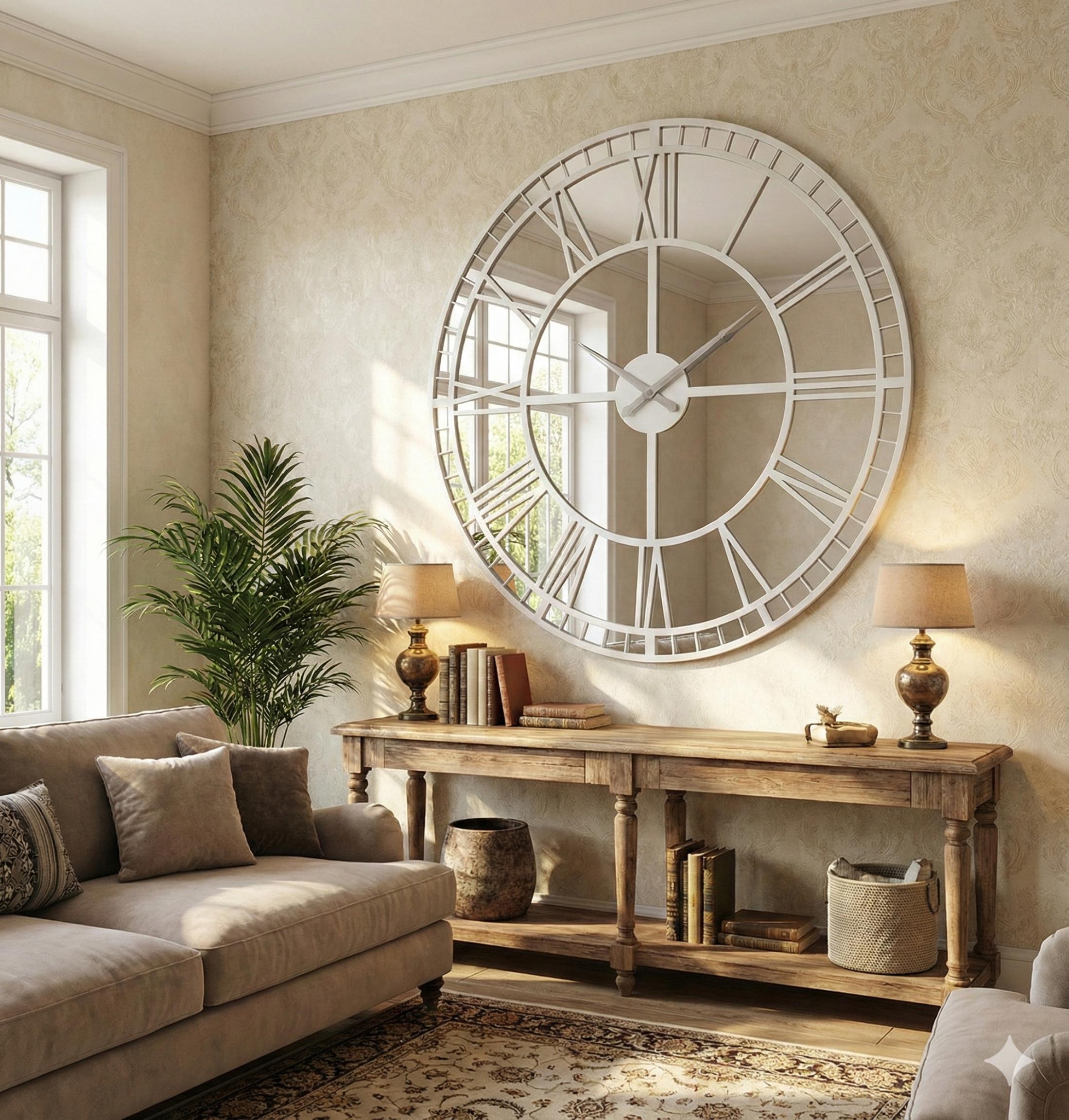 Roman Numeral Clock Face SVG DXF | Round Wall Mirror Frame Cut File ...