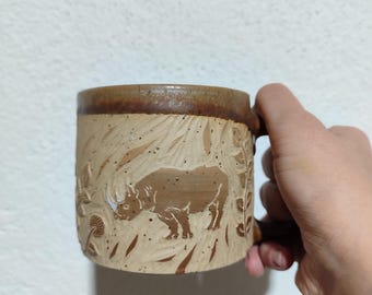 handmade colored ceramic coffee mug | ceramic cup | stoneware coffee mug | coffee cup | sgraffito coffee mug | gift | art  | sgraffito