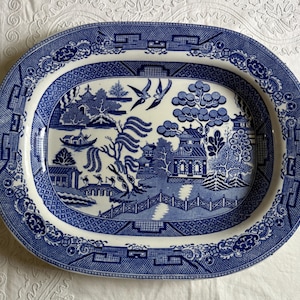 Assiette en saule bleu Staffordshire