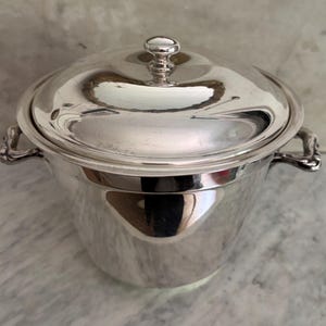 ヴィンテージシルバーアイスバケツ（蓋付き）