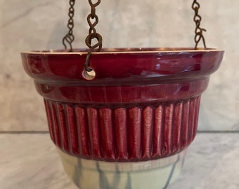 Antique Earthenware Hanging Planter