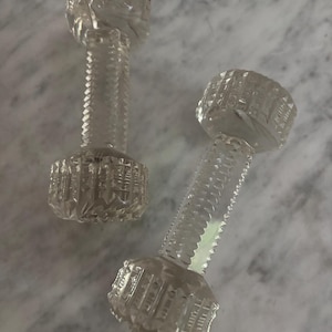 Vintage Crystal Knife Rests, Pair