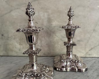 Barker Ellis Silver Candlesticks, made in England