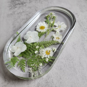 Wildflower Tray Daisy Decor Wild Daisies, Ferns & Greenery Natural Trinket Tray image 6