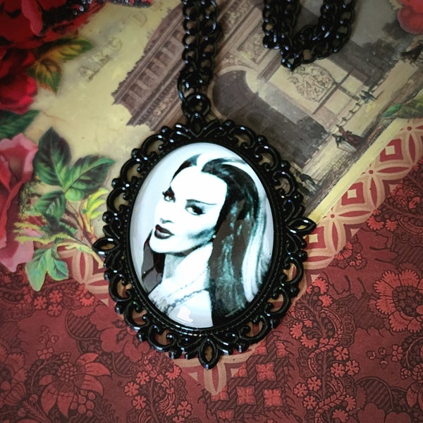 Lily Munster Cameo Pendant - Goth Babe Jewelry