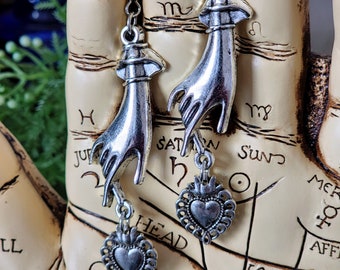 Vintage Silver Earrings - Victorian Earrings - Victorian Aesthetic Earrings