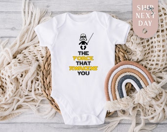 The Force That Awakens You Baby Onesies® •Star Wars Inspired Baby Onesies® •Cool Baby Shower Gift •Funny Star Wars Baby Bodysuit •(BA-113)