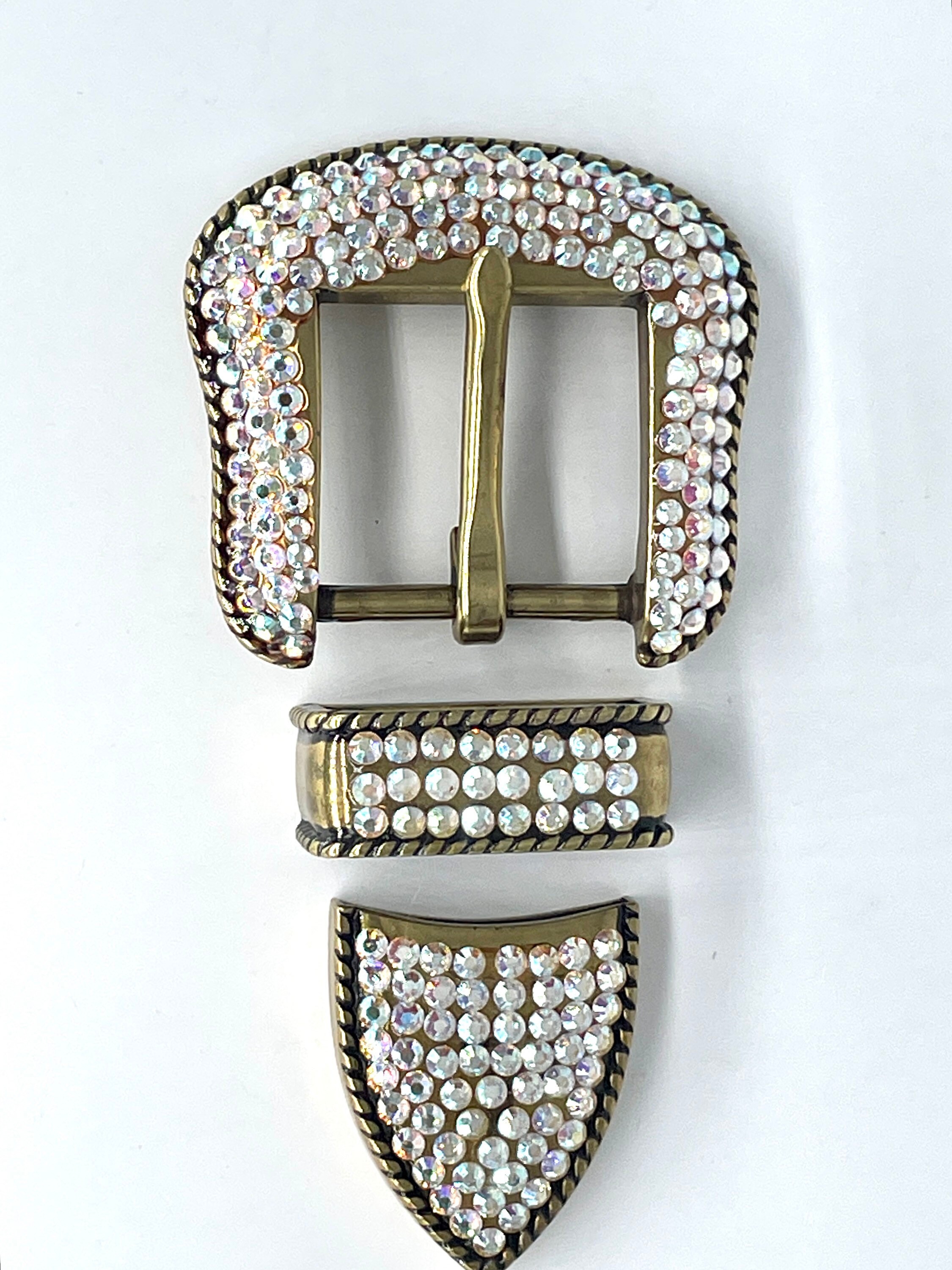 KIPPYS MEDIUM SWAROVSKY BELT AND STUDS WITH DECORATED BUCKLE Woman