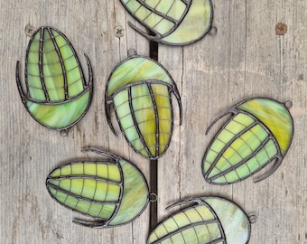Stained Glass Trilobite Ornament: Paleontology Decor