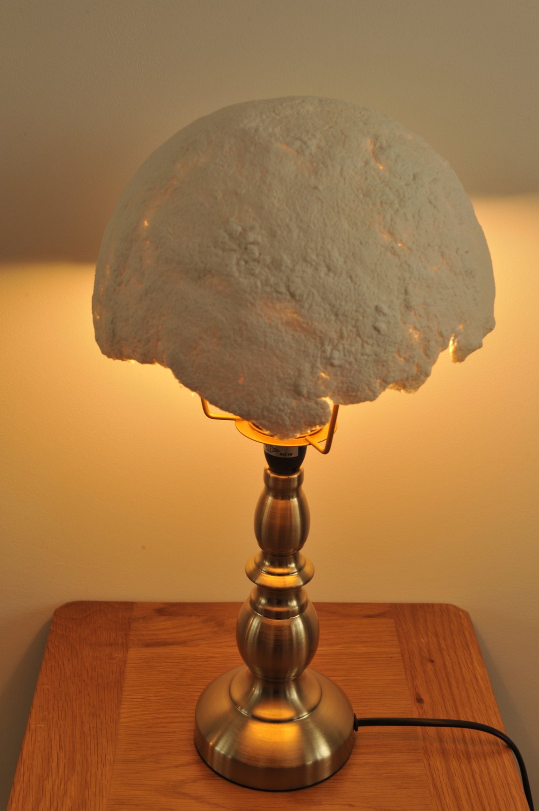 Hygge Paper Mache Table Lamp Etsy