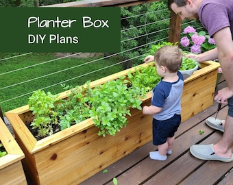 DIY Planter Plans | Planter Box Outdoor | Wood Planter | Garden Bed | Outdoor Planter | DIY Woodworking Plans | Furniture Plans | Modern