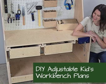 Adjustable Kid Workbench | DIY Kid's Workbench | DIY Woodworking Plans | Furniture Plans