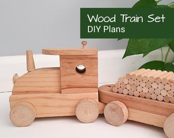 Wood Train Set Plans | Toy Train Plans | DIY Toys | Wooden Train Set | DIY Wood Projects | Wooden Toy Plans | DIY Woodworking Plans