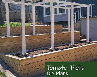 DIY Tomato Trellis Plans | Vertical Garden Woodworking (PDF)