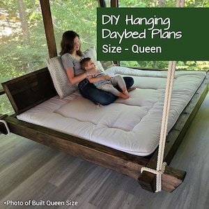 Königin hängen Tagesbett DIY Pläne | Hollywoodschaukel Bett (PDF)