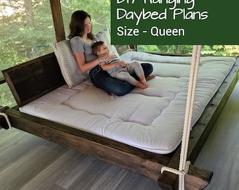 Planos para construir una cama colgante tamaño queen (DIY) / Cama de día para exteriores (PDF)