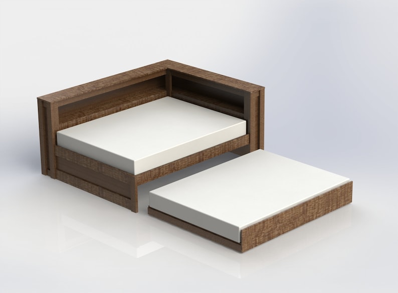 DIY Queen Trundle Bed Queen Bed Plan Bed With Bookshelf Bookcase Bed