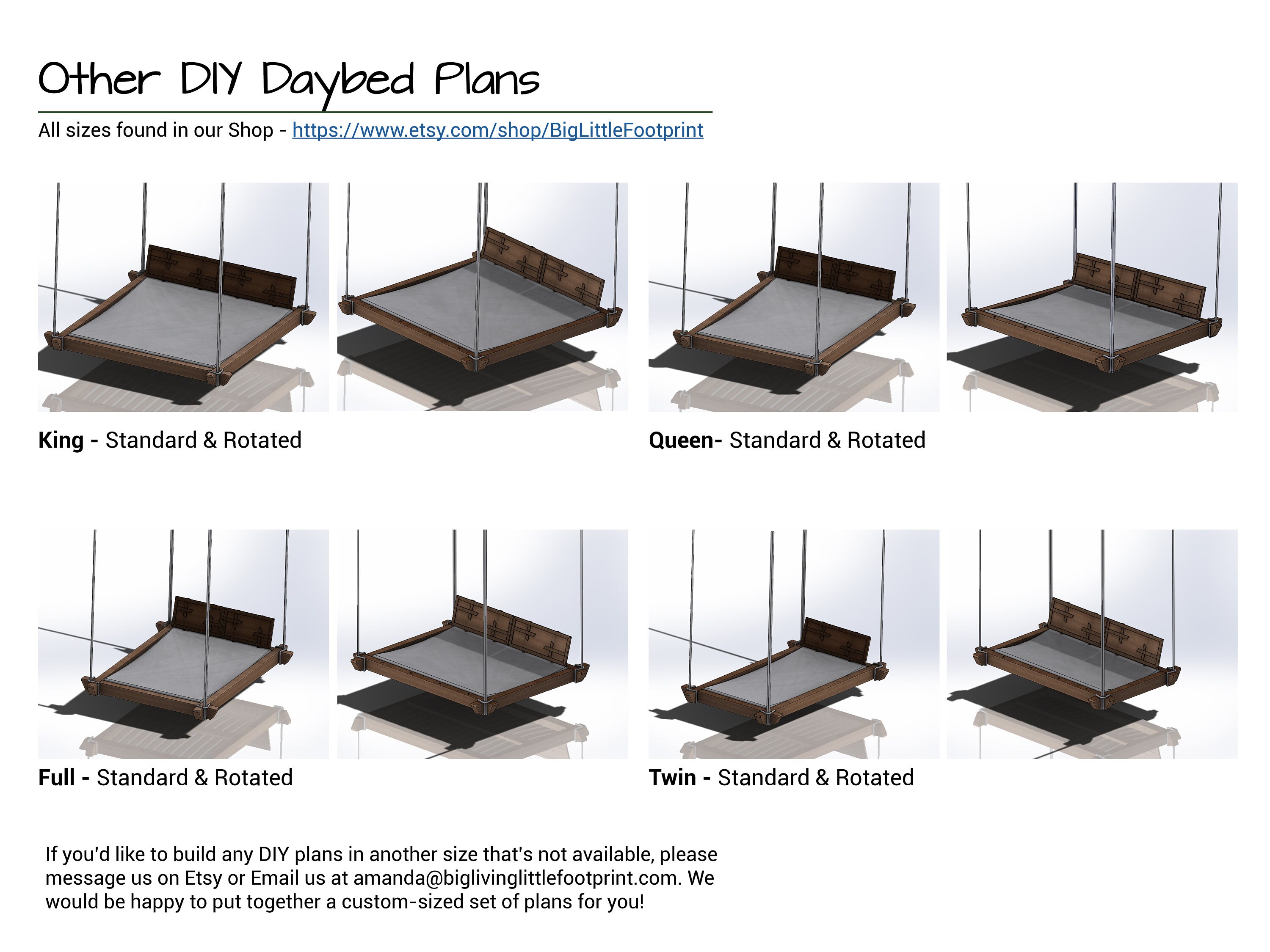 DIY Twin Hanging Daybed Plans | Outdoor Swing Bed (PDF) - Etsy