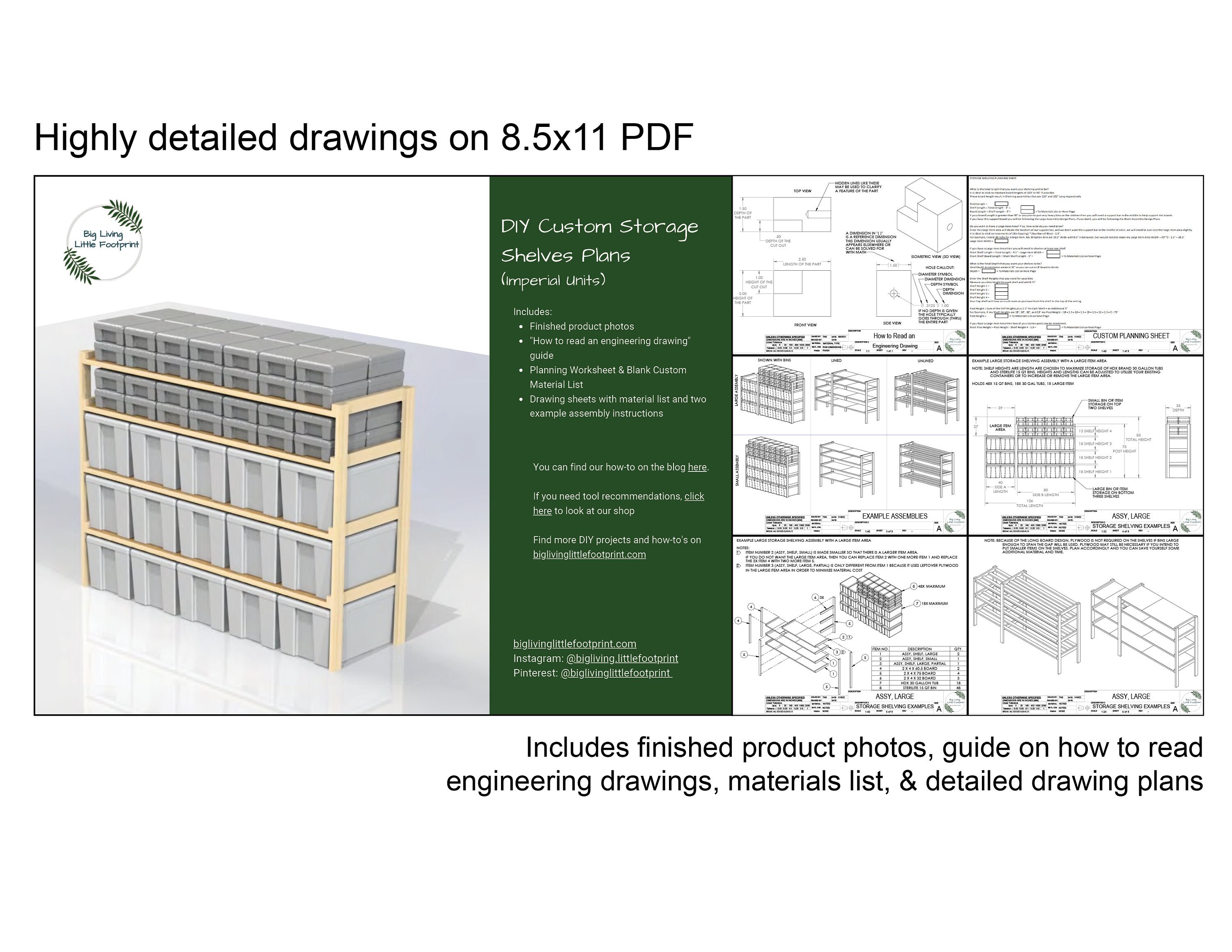DIY Storage Shelves Plans Garage Storage Plans DIY Etsy