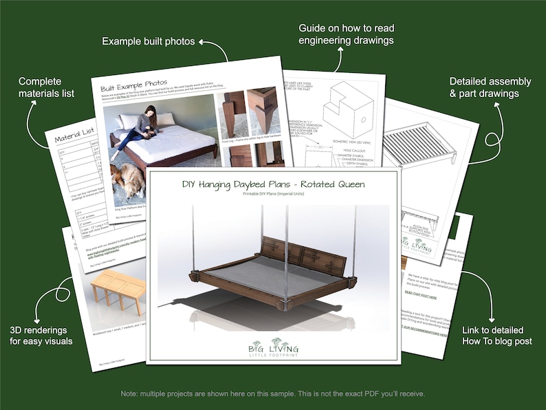 Canopy Bed Plans Queen Bed Plan Furniture Plans Montessori Bed Plan Canopy Bed Frame Canopy Bed Queen DIY Woodworking Plans image 2