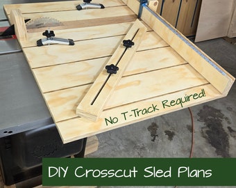 DIY Crosscut Schlitten Pläne | Tischkreissäge Holzbearbeitung (PDF)
