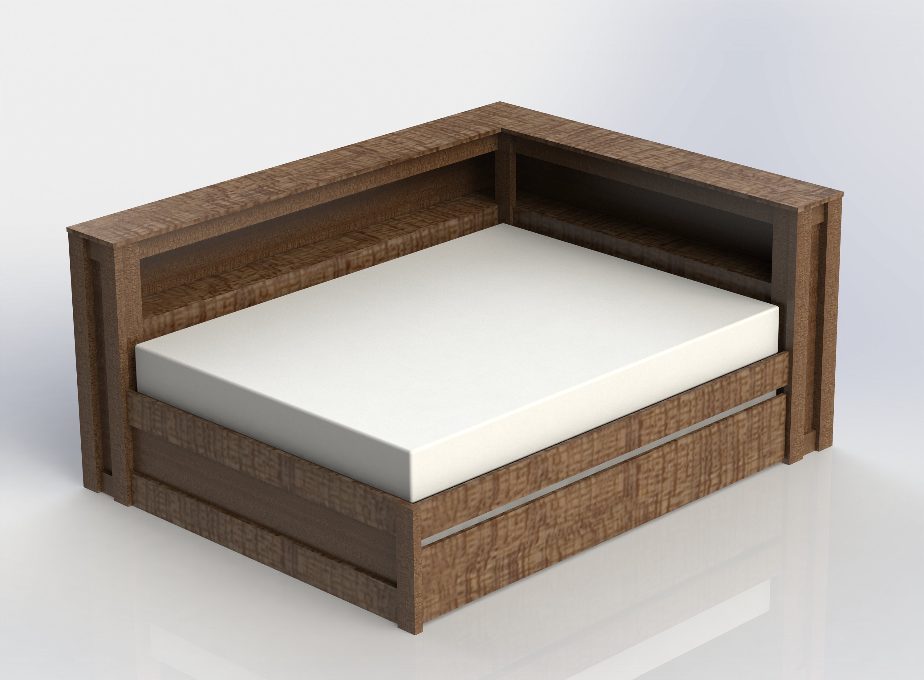 DIY Queen Trundle Bed Queen Bed Plan Bed With Bookshelf Bookcase Bed