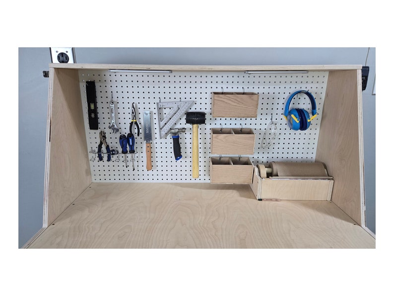 Adjustable Kid Workbench DIY Kid's Workbench DIY Woodworking Plans Furniture Plans image 5