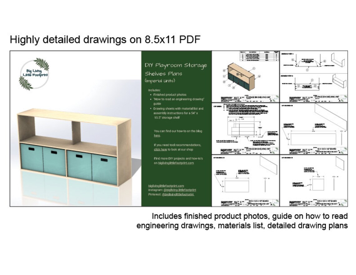 Storage Bin Plans Toy Storage Furniture Plans Toy Storage Etsy