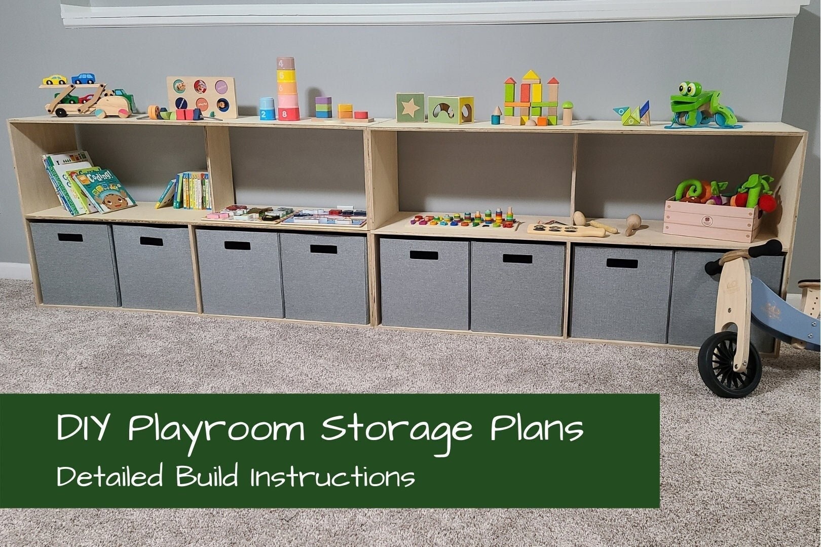 Storage Bin Plans Toy Storage Furniture Plans Toy Storage Etsy
