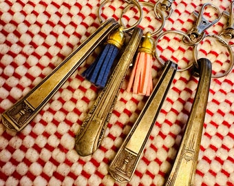 Vintage spoon handle keychains