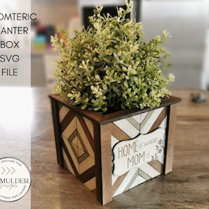 SVG FILE- Geometric Planter Box Mothers Day