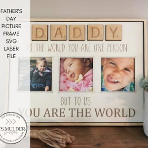 Fathers day Picture frame SVG laser File