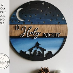 Christmas Nativity door hanger sign SVG file