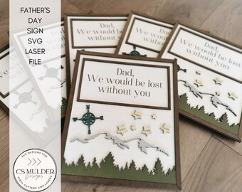 Dad, we would be lost without you sign SVG file laser/vinyl