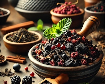 Handcrafted Raspberry Wild Berry Loose Leaf Tea – Organic Tea for Cozy Evenings