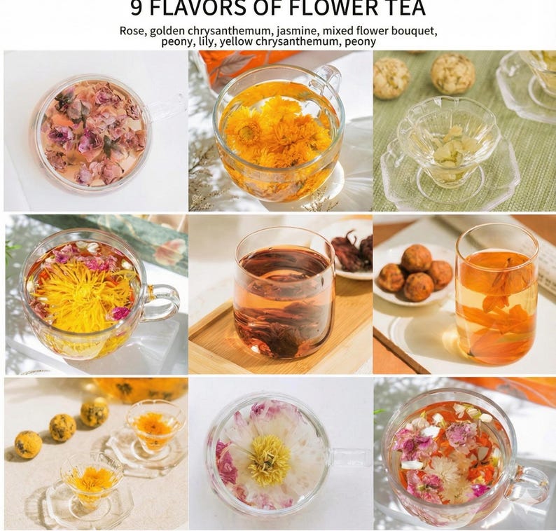 Handcrafted Flower Herbal Tea Bombs: Organic Floral Tea image 6