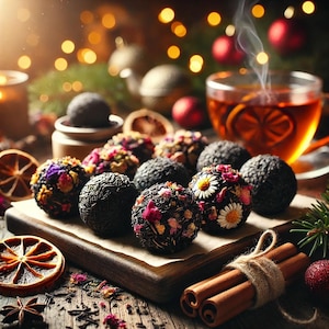 Handcrafted Blooming Black Tea Bomb: Floral Herbal Tea
