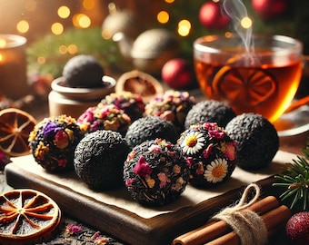 Handcrafted Blooming Black Tea Bomb: Floral Herbal Tea