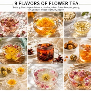 Flower Tea Bombs, Blooming Herbal Tea, Floral Tea Gift, Tea Lover Gift ...
