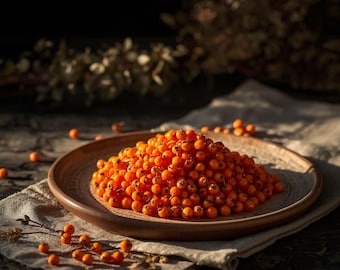 Organic Dried Sea Buckthorn Berries: Handpicked Superfood for Tea & Cooking