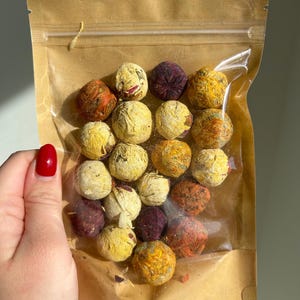 Handcrafted Flower Herbal Tea Bombs: Organic Floral Tea image 3