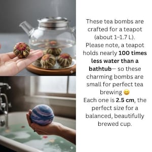 Handcrafted Flower Herbal Tea Bombs: Organic Floral Tea image 5